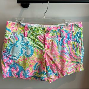 Lilly Pulitzer Lovers Coral Callahan Shorts Sz 8.